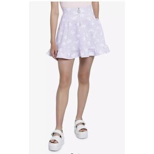 BT21 Chibi Tonal Zip Skirt Purple Scuba Skirt Women’s XL Hot Topic